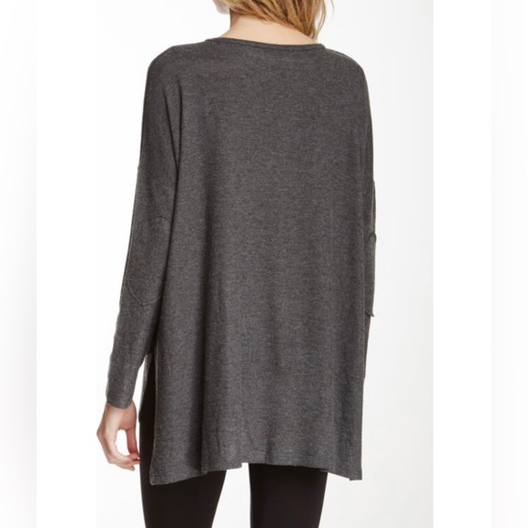 GO COUTURE Dolman Elbow Patch High/Low Sweater NWOT - Picture 2 of 7